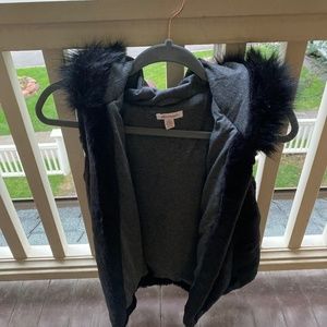 Ella Moss Black Fuzzy Luxury Vest